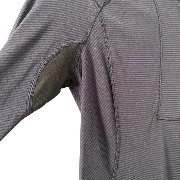 Lululemon Half Zip Navy Striped Athletic Workout Runningg Yoga Sweatshirt Top 6 - Picture 8 of 9